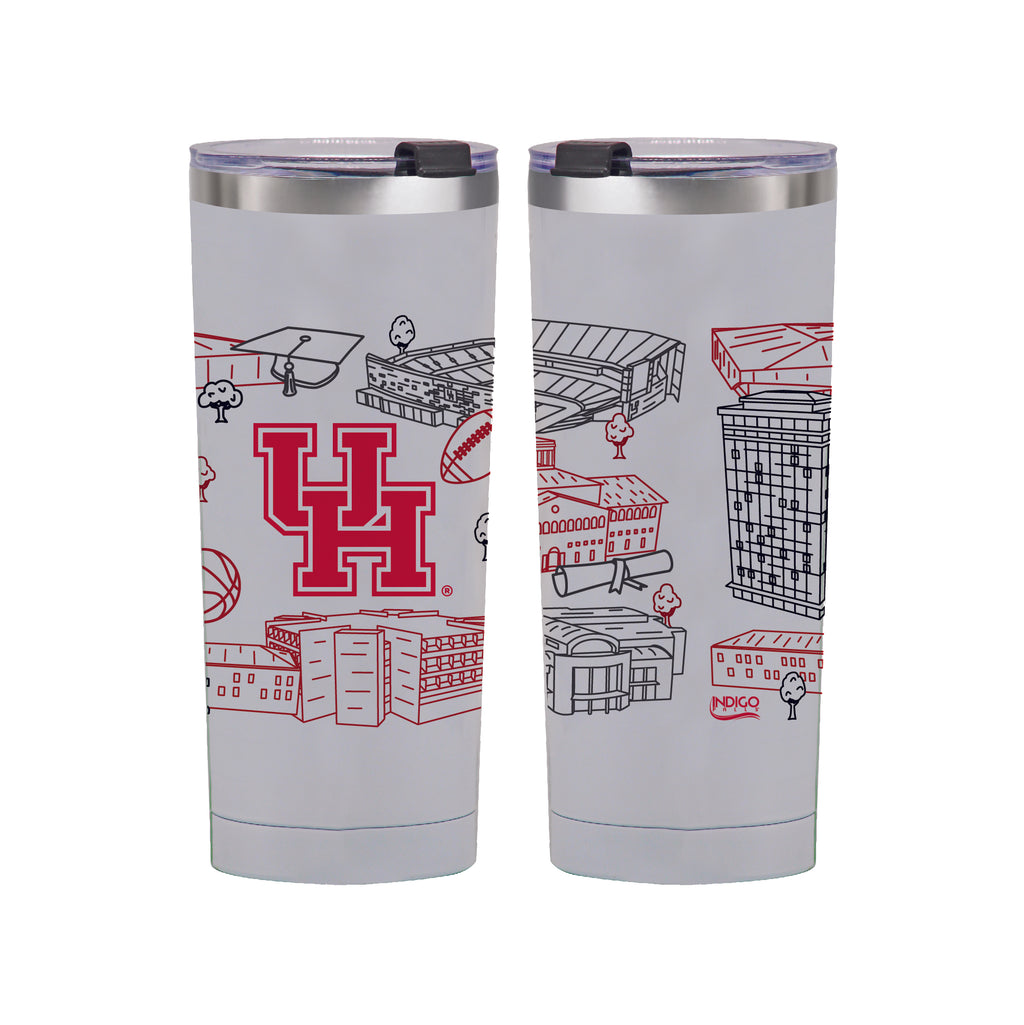 Houston Cougars 24oz Campus Line Art Tumbler