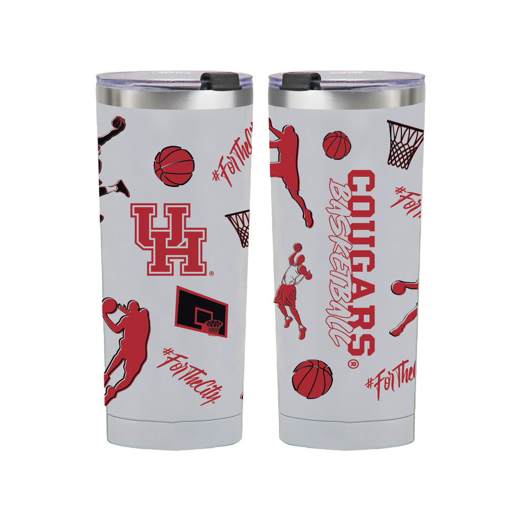 24oz Houston Cougars Basketball Sketch Tumbler