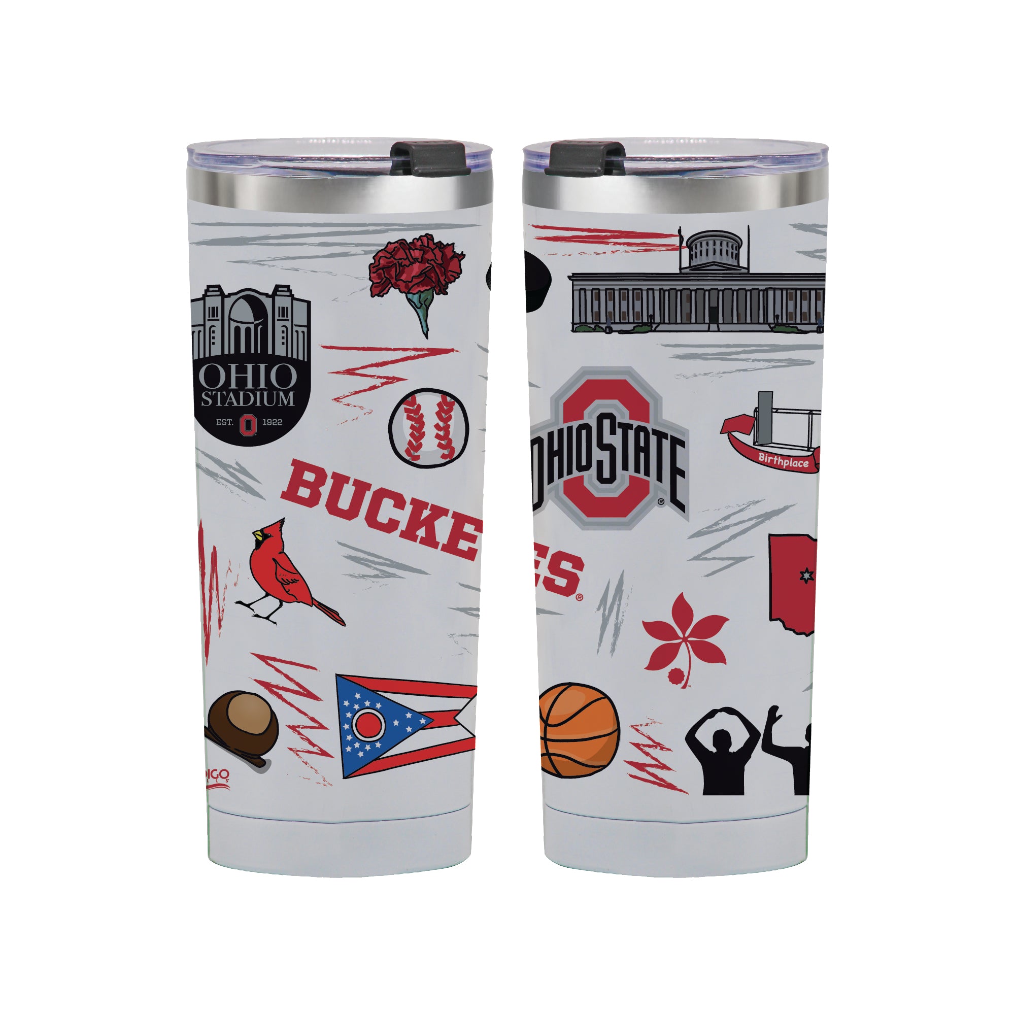 Ohio State Buckeyes 24oz Local Stainless Steel Tumbler