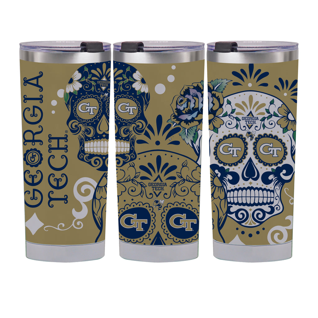 24 oz Georgia Tech Dia de los Muertos