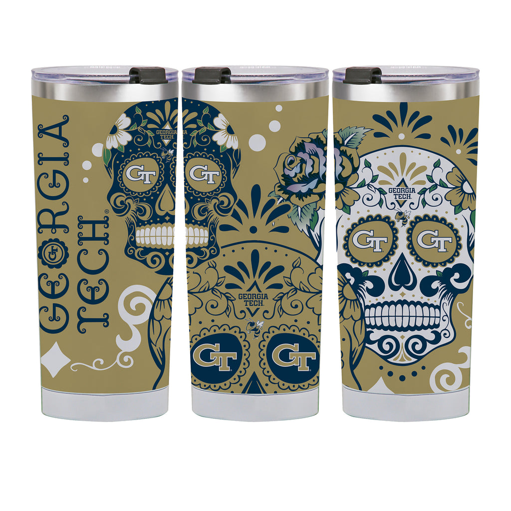 Georgia Tech Yellow Jackets 24oz Dia de los Muertos Tumbler