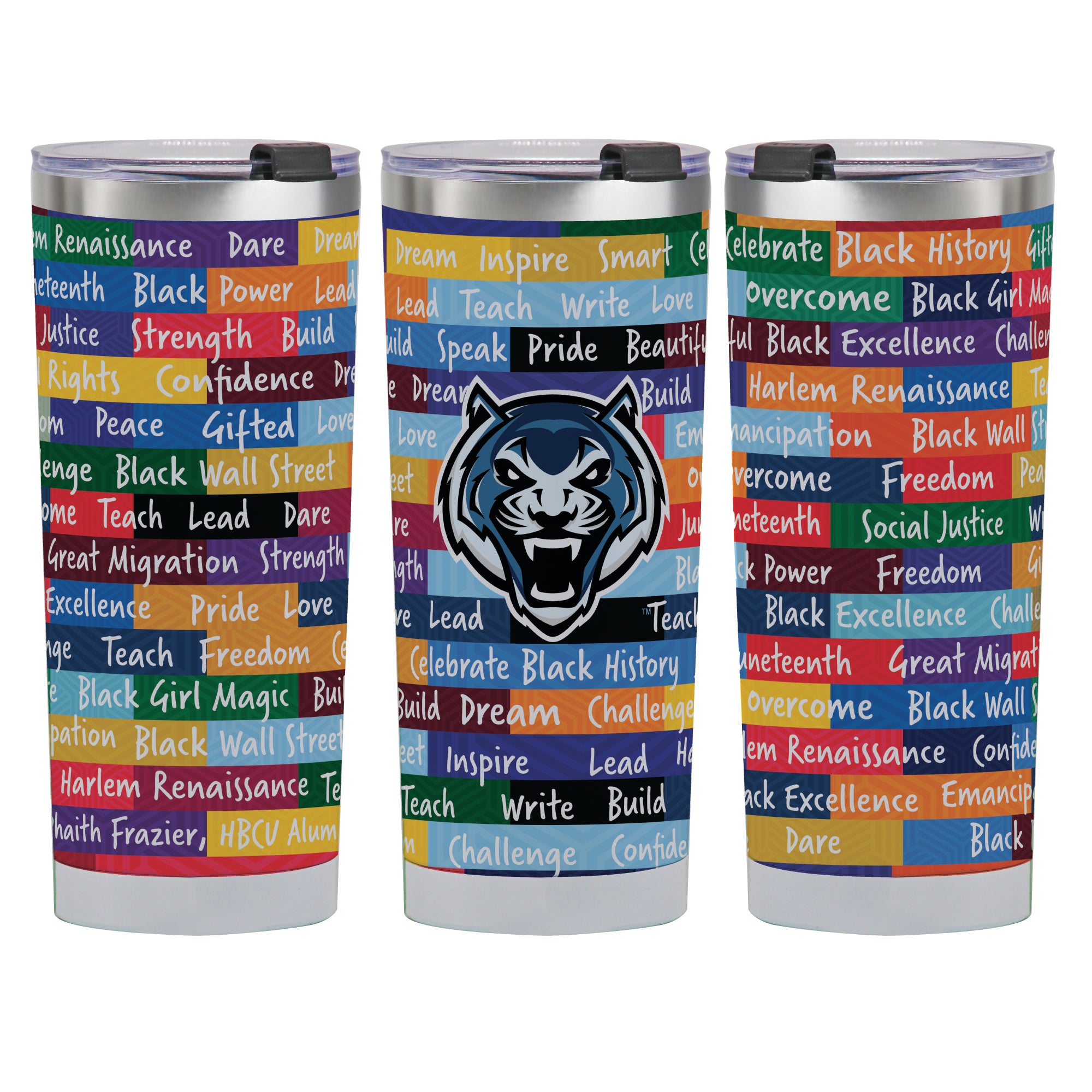 24oz Lincoln Blue Tigers BHM Tumbler