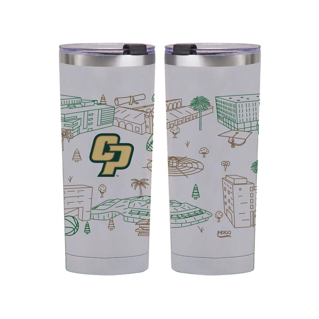 Cal Poly Mustangs 24oz Campus Line Art Tumbler