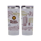 Western Michigan 24oz Campus Line Art Tumbler