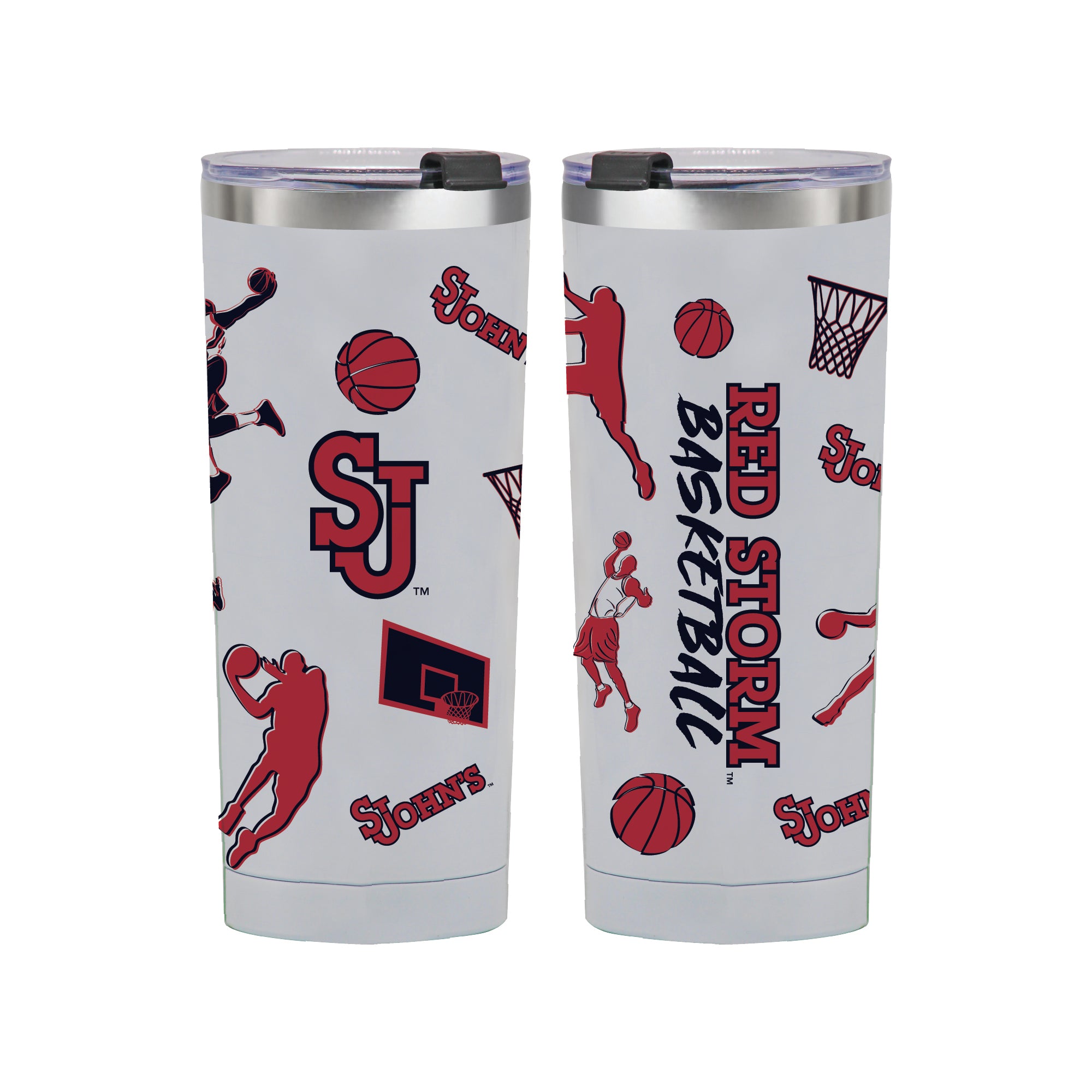 24oz St. Johns Basketball Sketch Tumbler