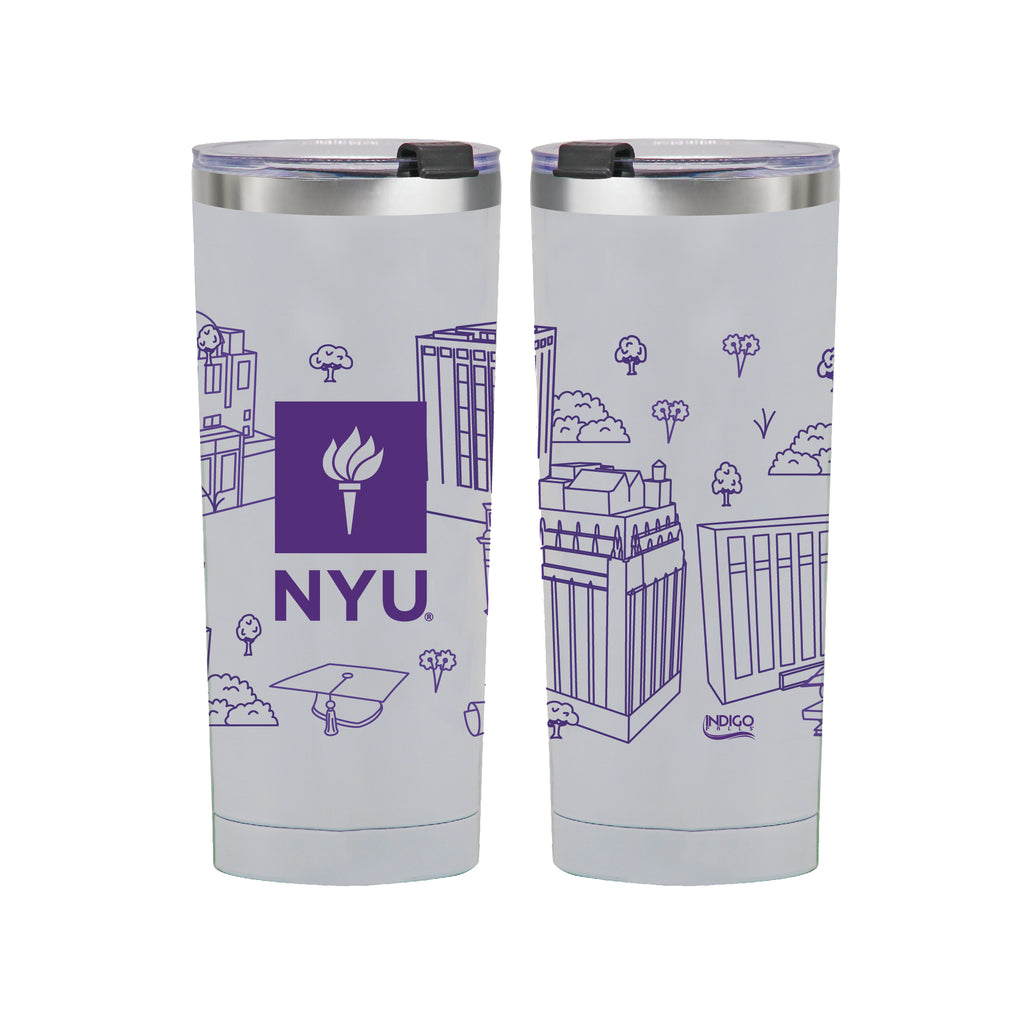 NYU 24oz Campus Line Art Tumbler