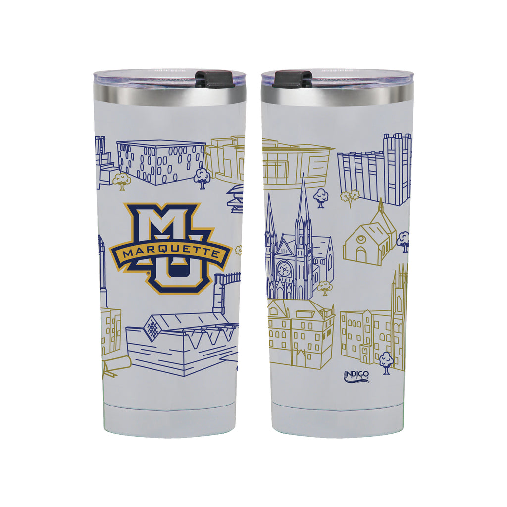 Marquette Golden Eagles 24oz Campus Line Art Tumbler