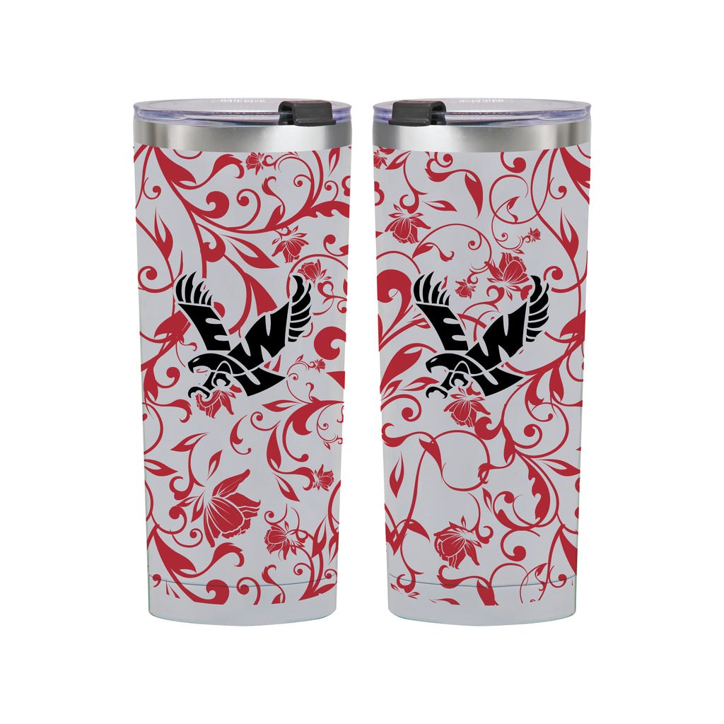 24oz Eastern Washington Eagles Floral Tumbler