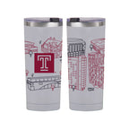 Temple Owls 24oz Campus Line Art Tumbler