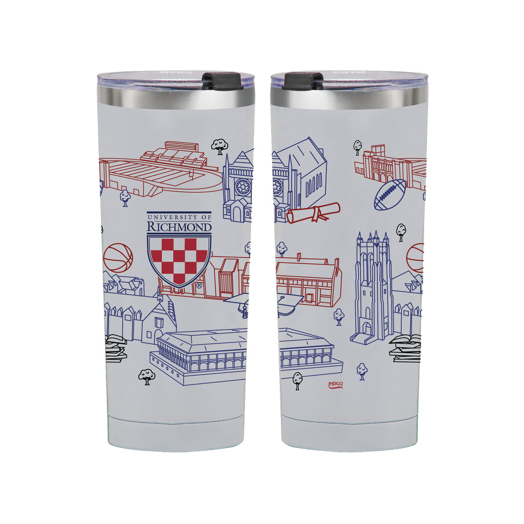 Richmond University 24oz Campus Line Art Tumbler