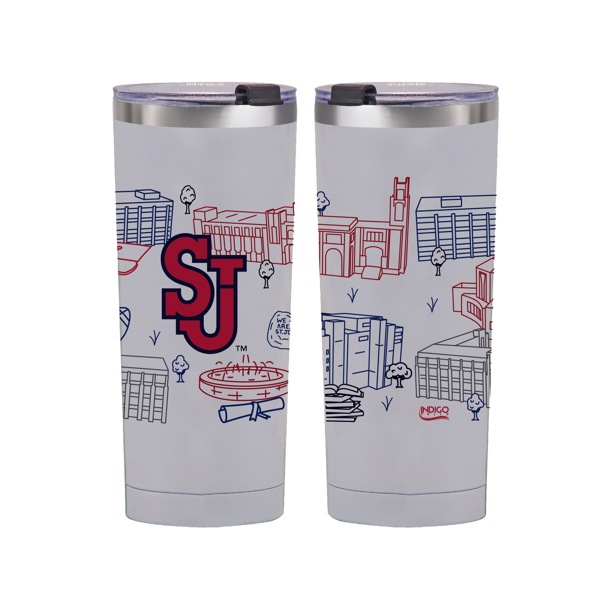 St Johns University 24oz Campus Line Art Tumbler