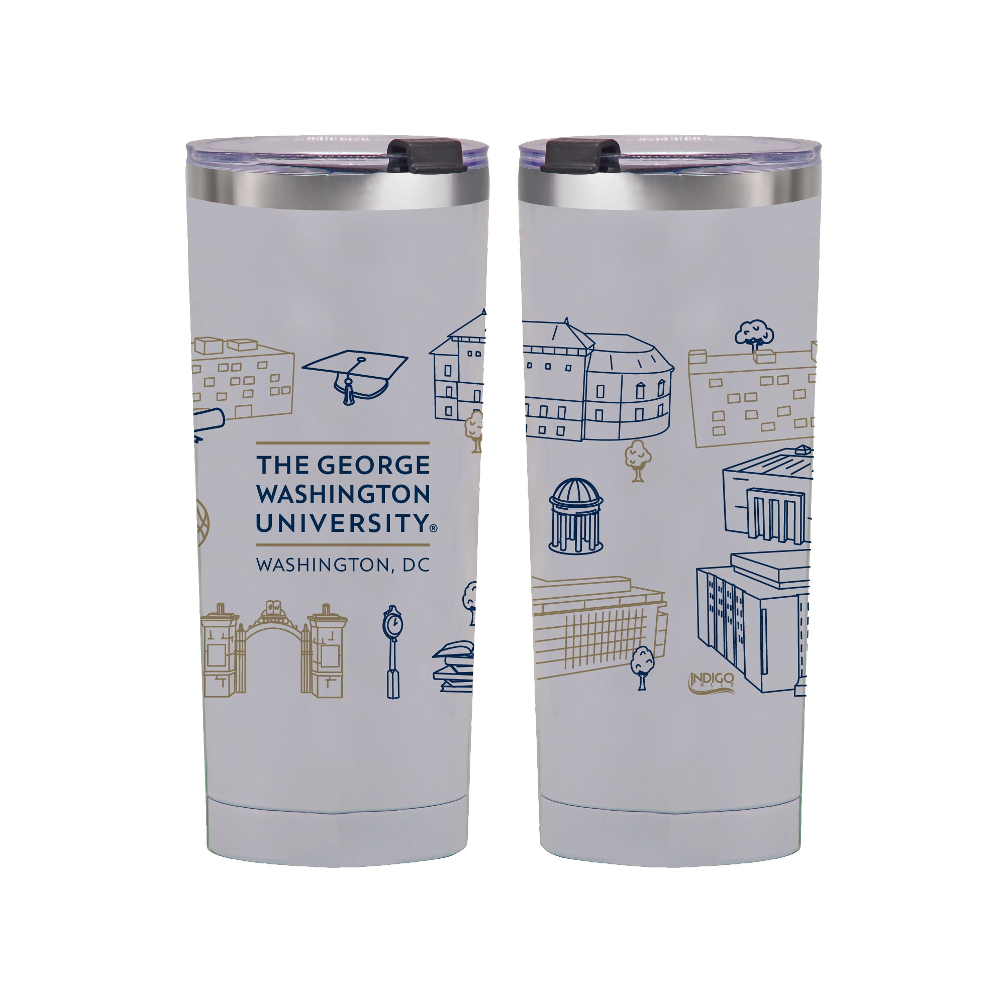 George Washington 24oz Campus Line Art Tumbler