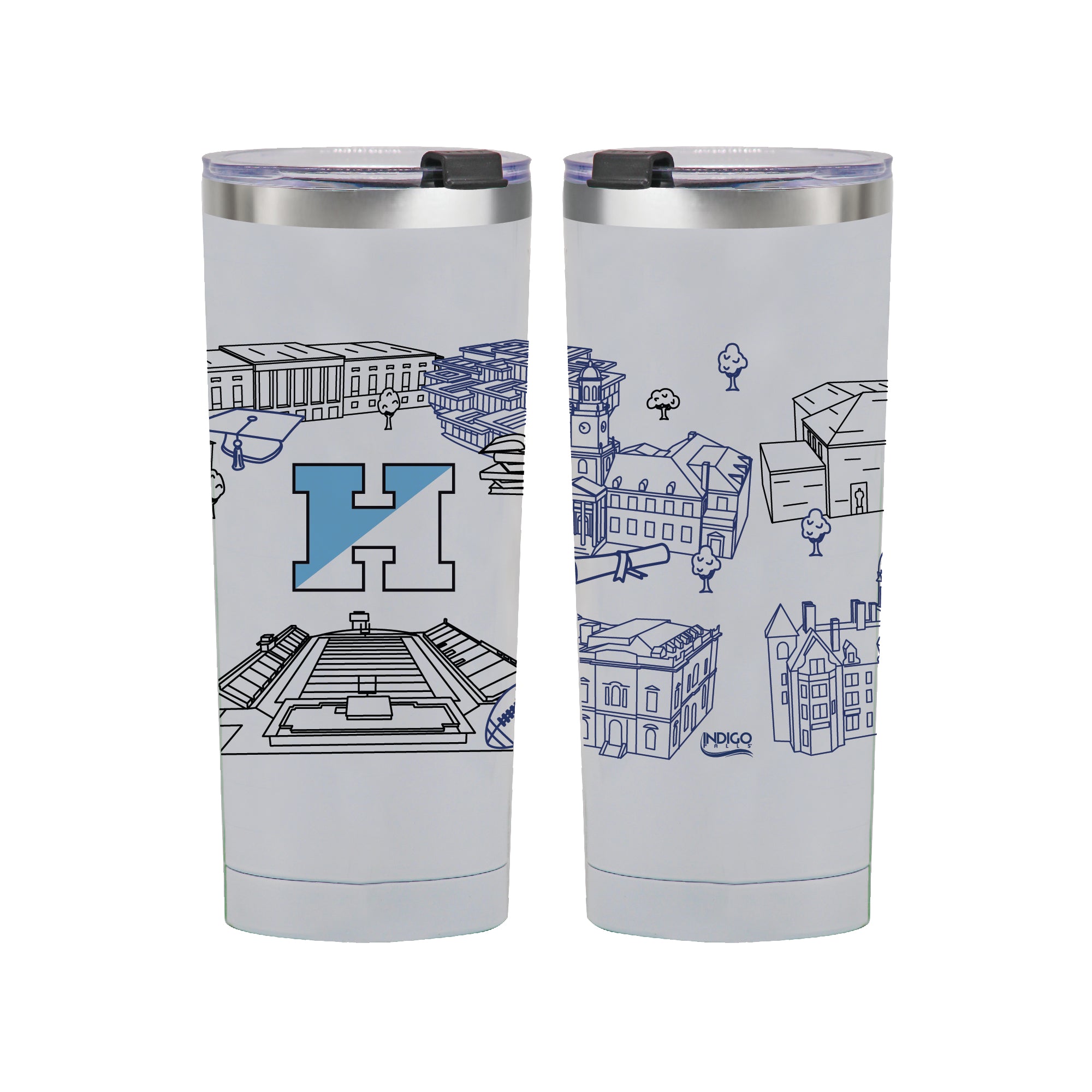 Johns Hopkins 24oz Campus Line Art Tumbler