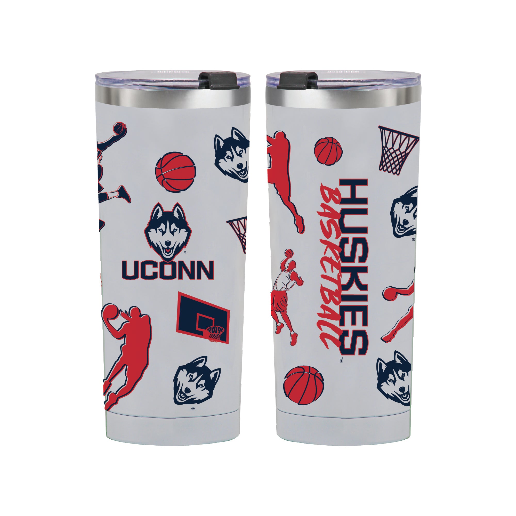 24oz UConn Huskies Basketball Sketch Tumbler