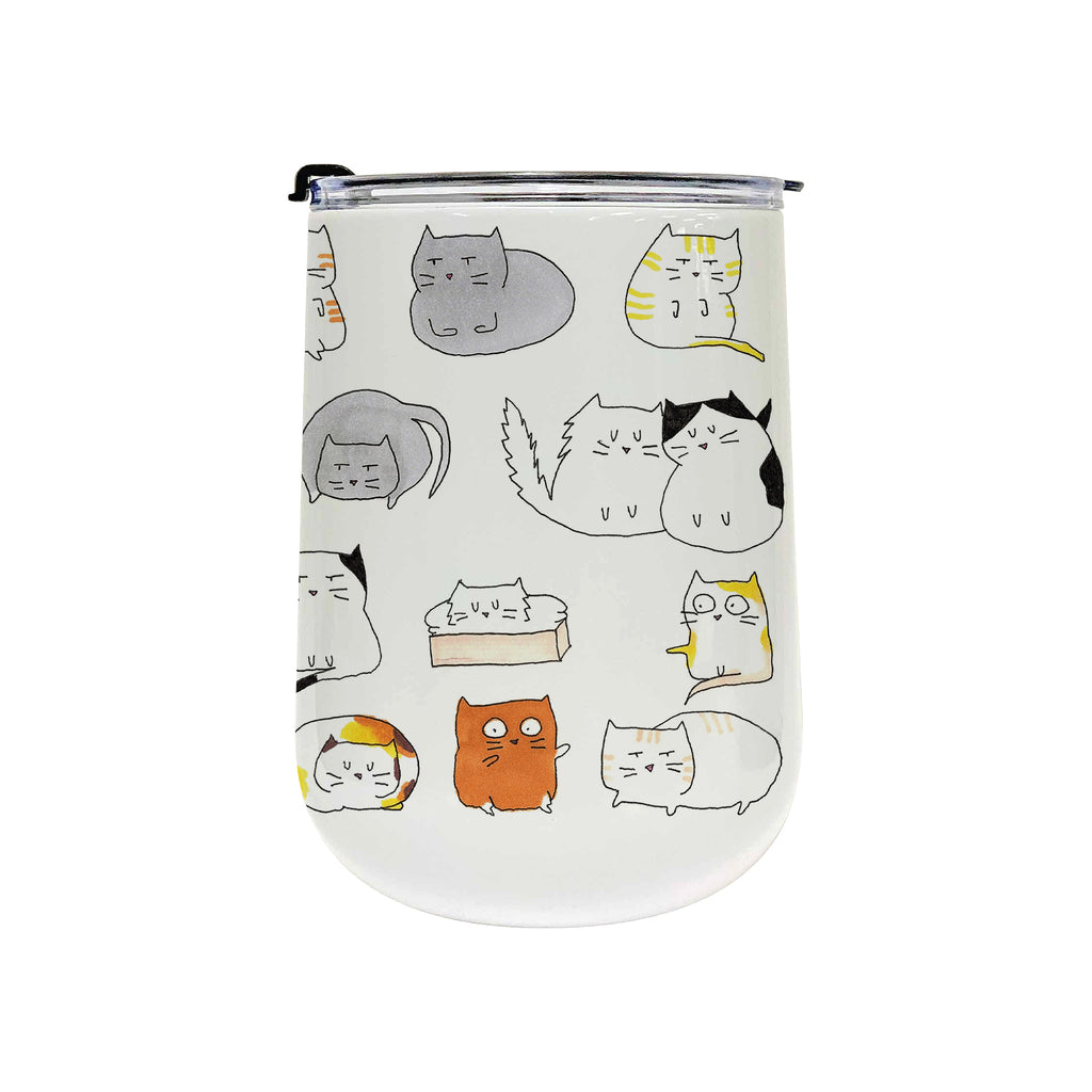 Moodi Cats 18 oz Curved Tumbler