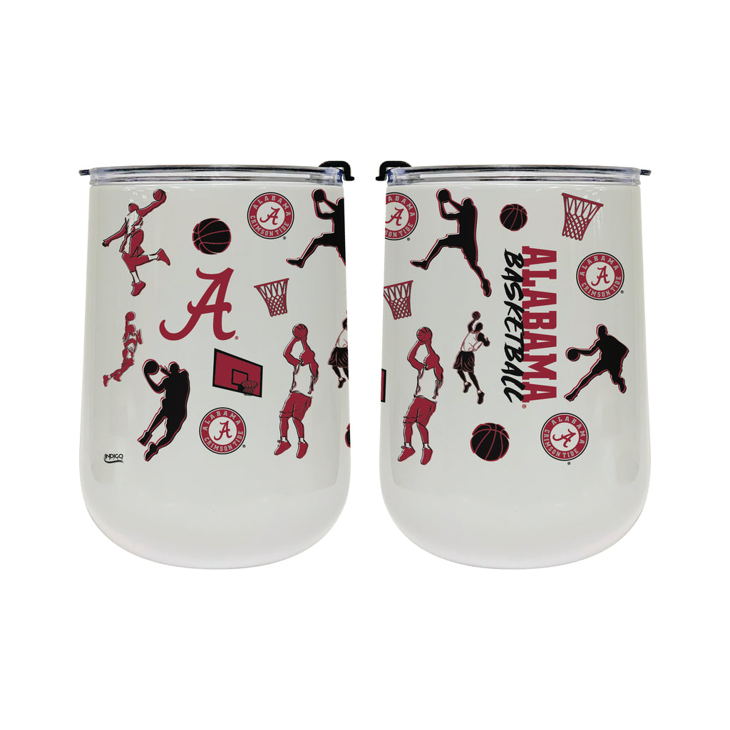 18oz Alabama Crimson Tide Basketball Sketch Stainless Tumbler