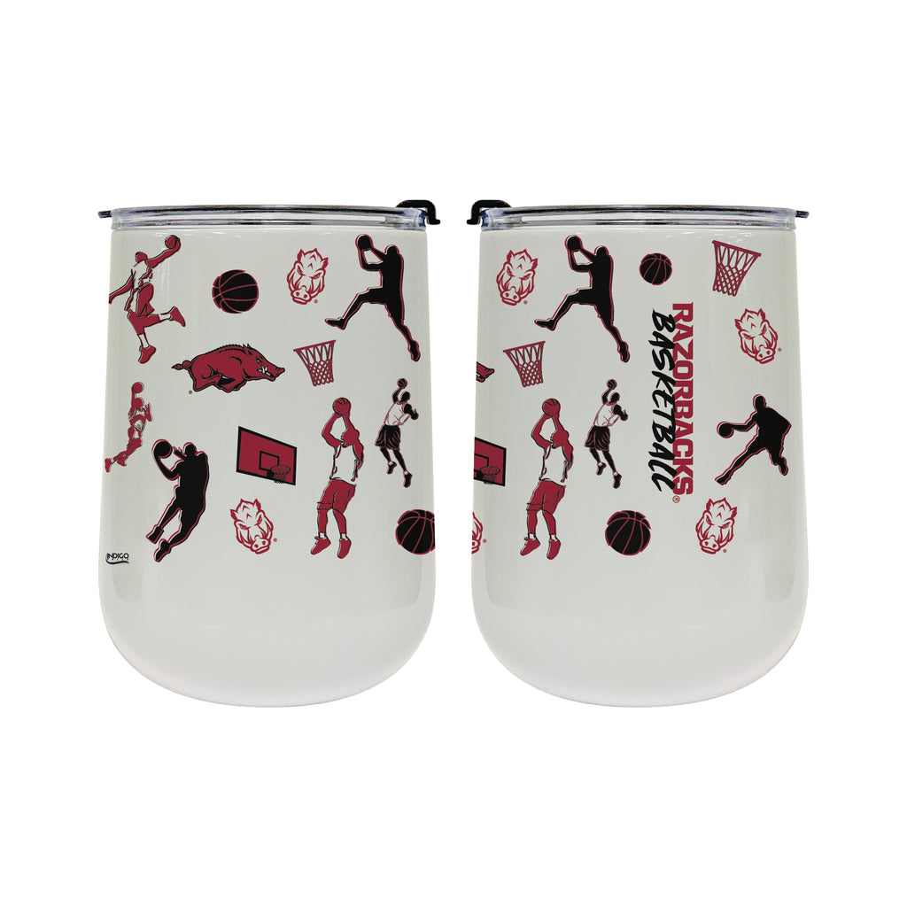 18oz Arkansas Razorbacks Basketball Sketch Stainless Tumbler