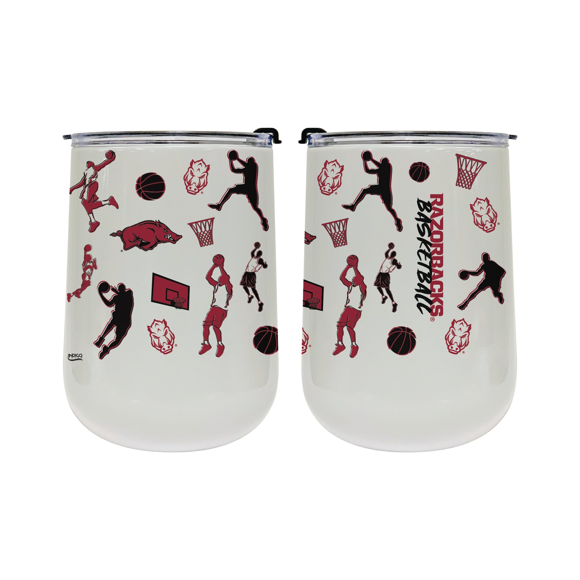 18oz Arkansas Razorbacks Basketball Sketch Stainless Tumbler