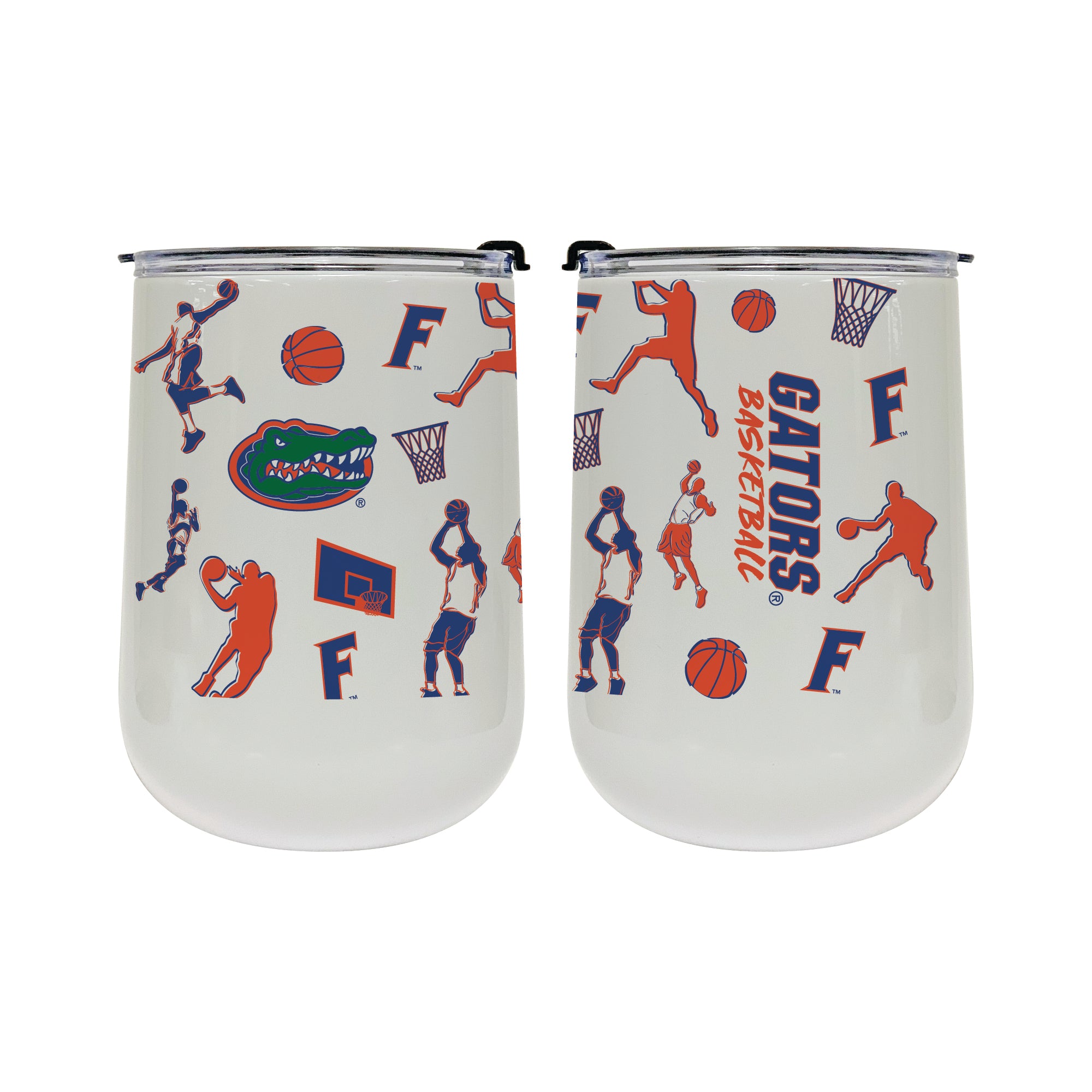 18oz Florida Gators Basketball Sketch Stainless Tumbler