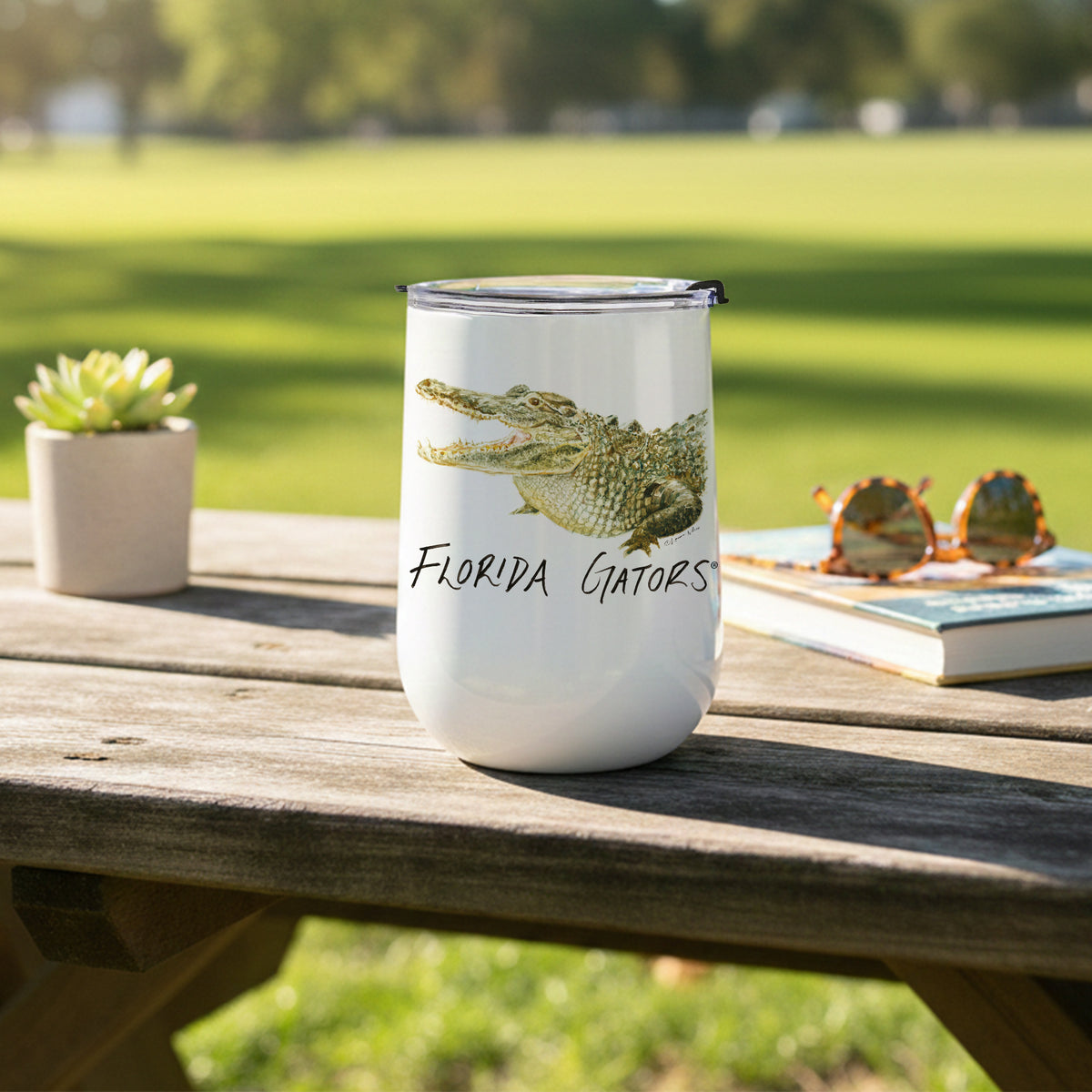 Florida Gators Mascot by Laura Wilcox 18oz Tumbler