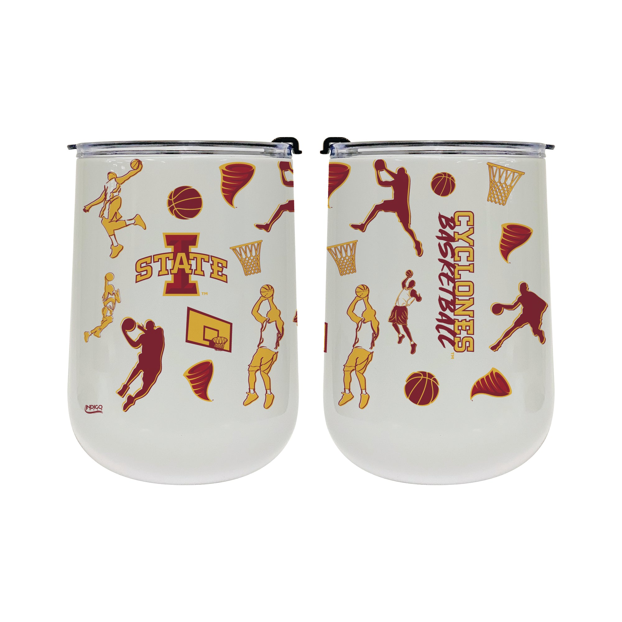18oz Iowa State Cyclones Basketball Sketch Stainless Tumbler