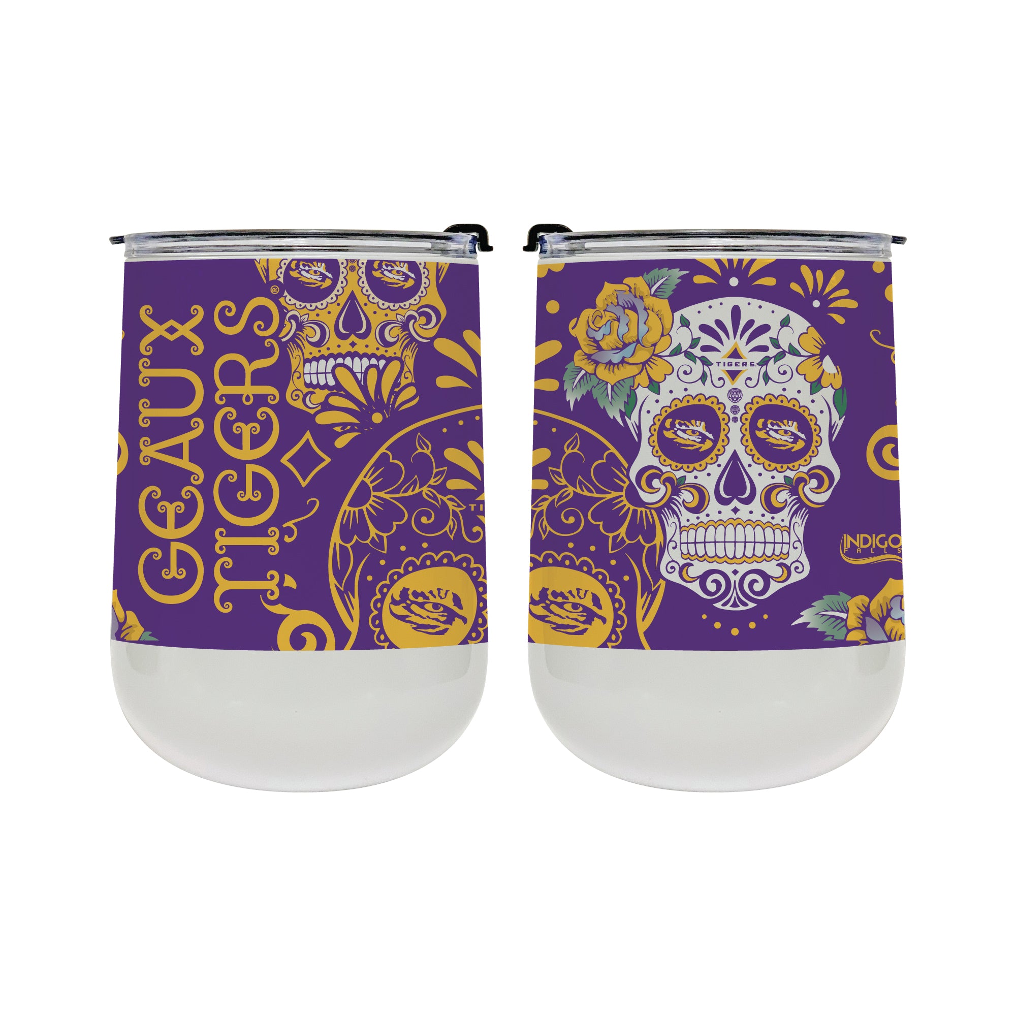 LSU Dia de los Muertos 18oz tumbler