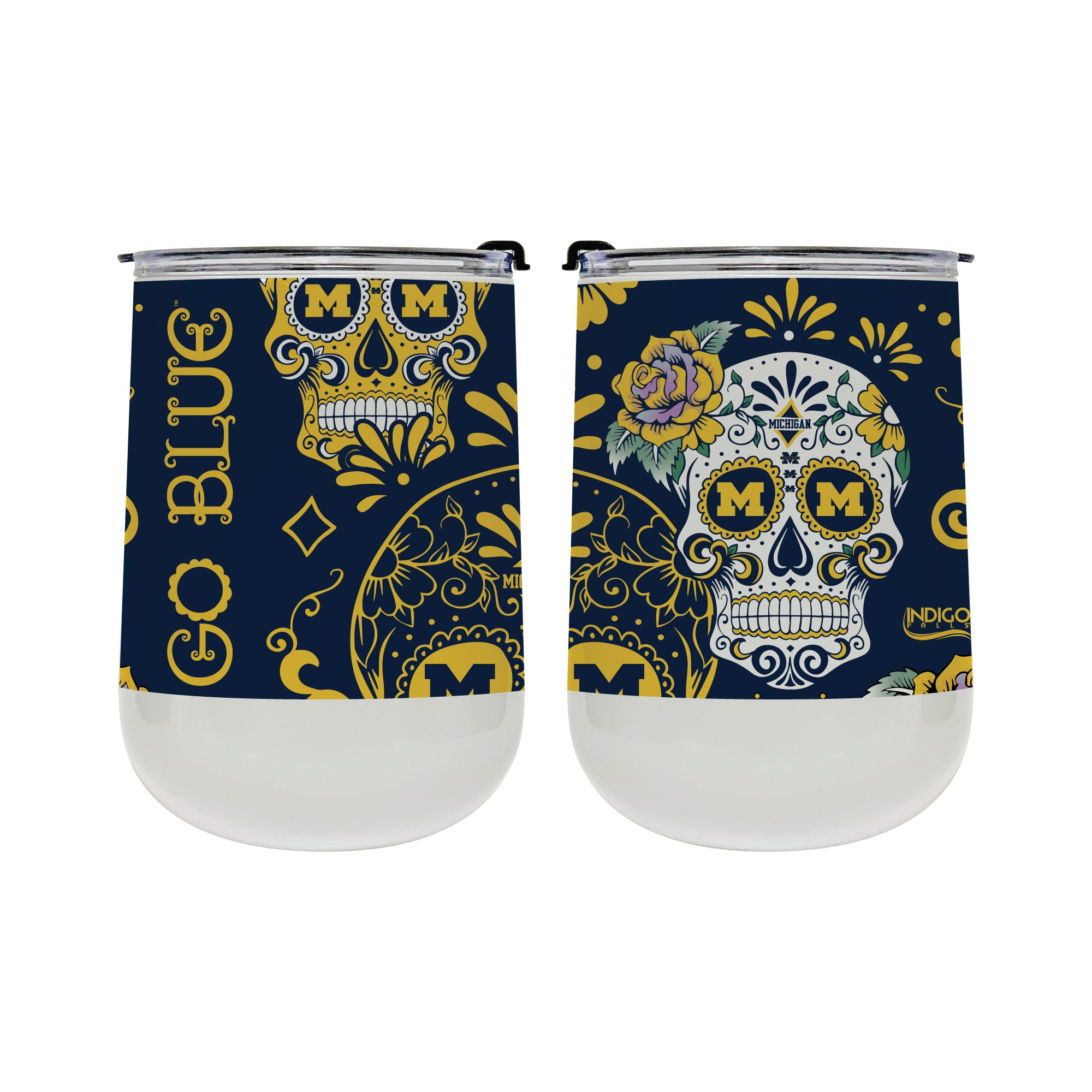 Michigan Dia de los Muertos 18oz tumbler