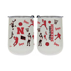 18oz Nebraska Cornhuskers Basketball Sketch Stainless Tumbler