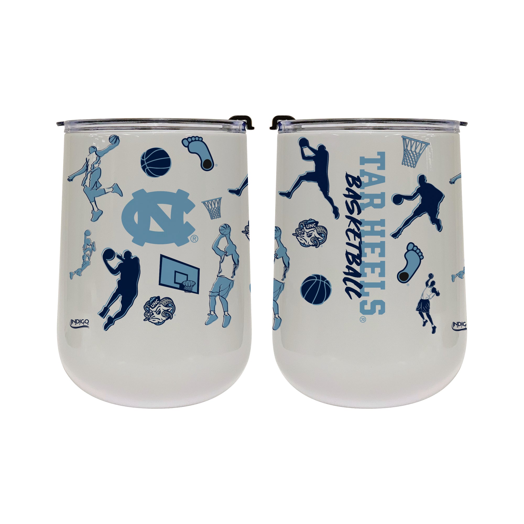 18oz North Carolina Tar Heels Basketball Sketch Stainless Tumbler