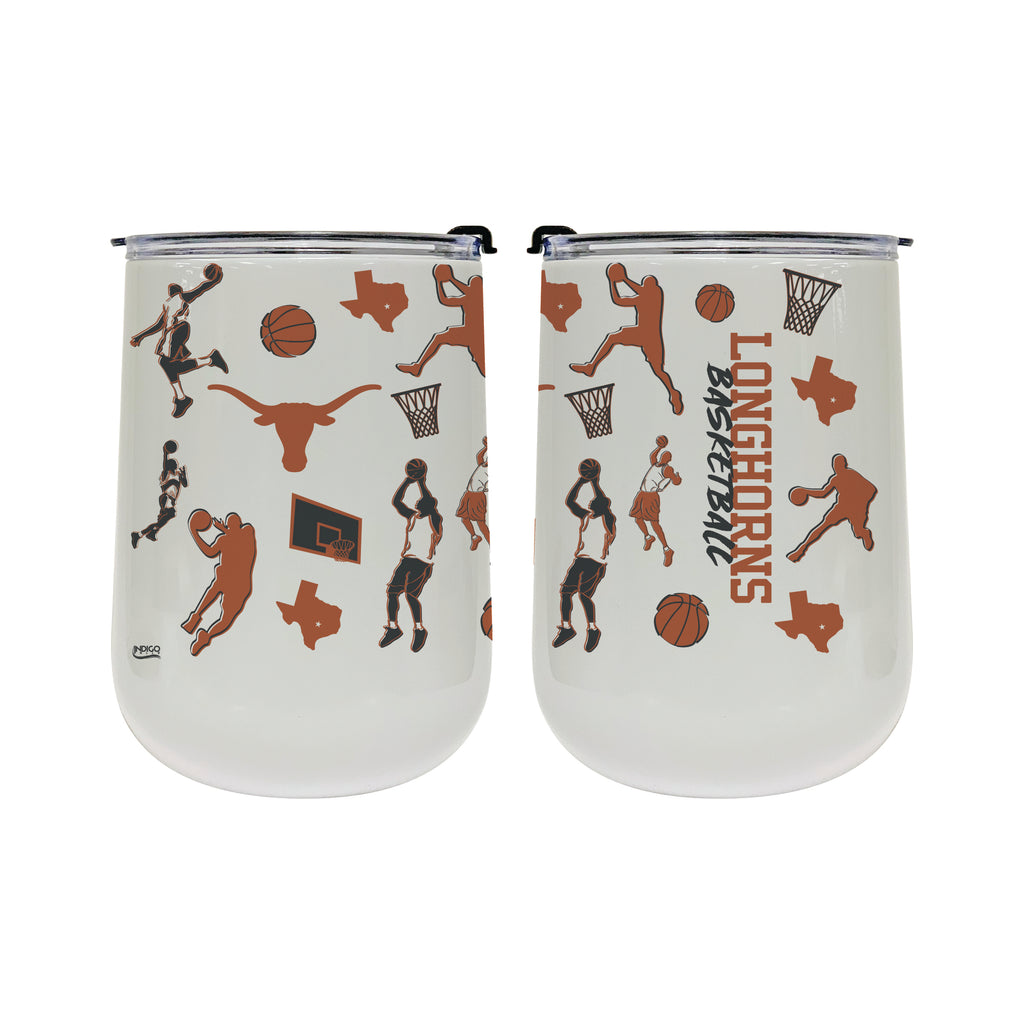 18oz Texas Longhorns Basketball Sketch Stainless Tumbler