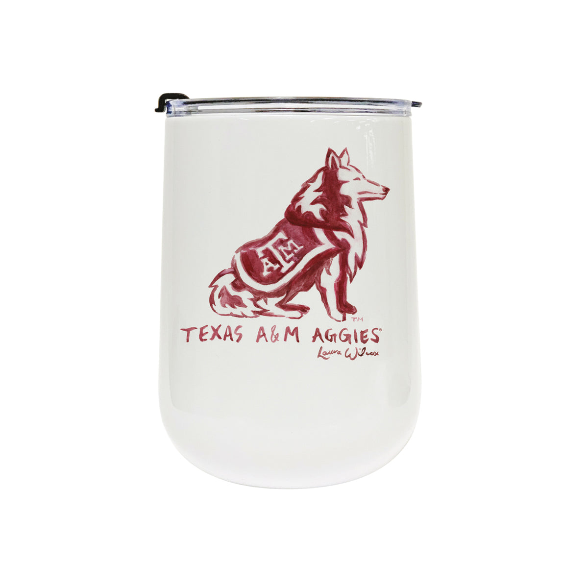 Texas A&M Aggies Mascot by Laura Wilcox 18oz Tumbler
