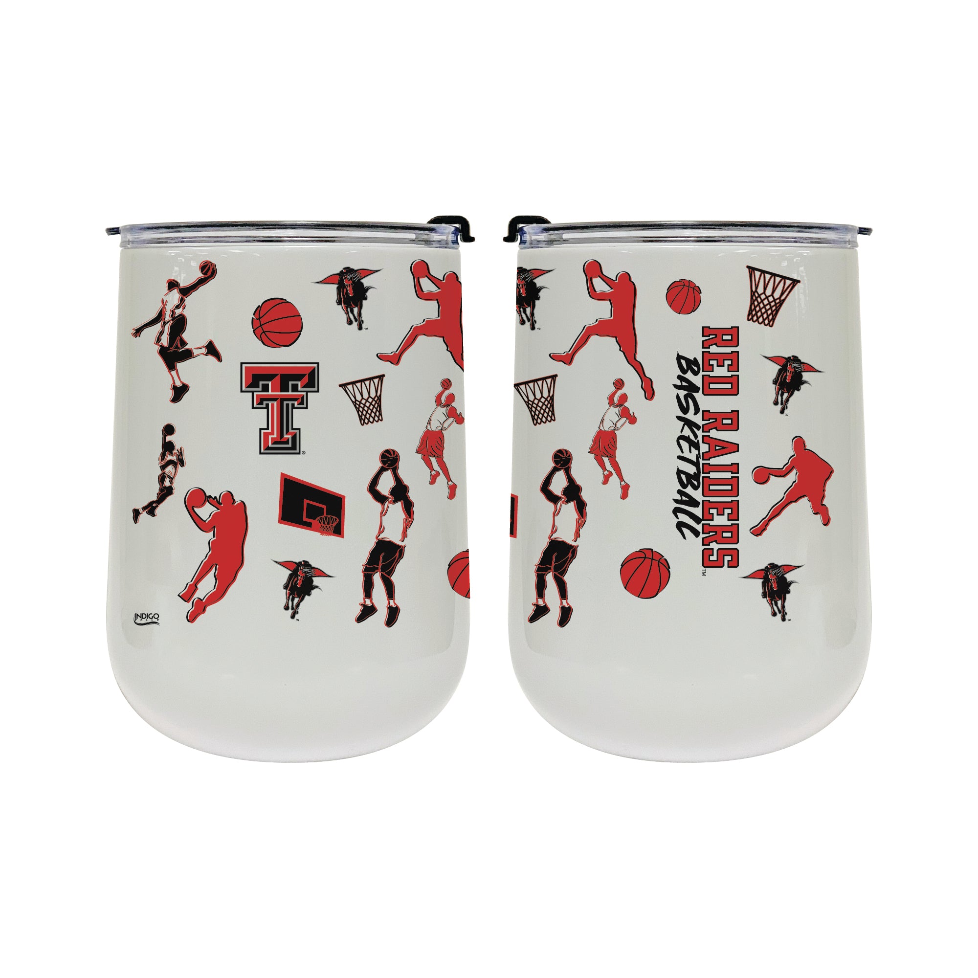 18oz Texas Tech Red Raiders Basketball Sketch Stainless Tumbler