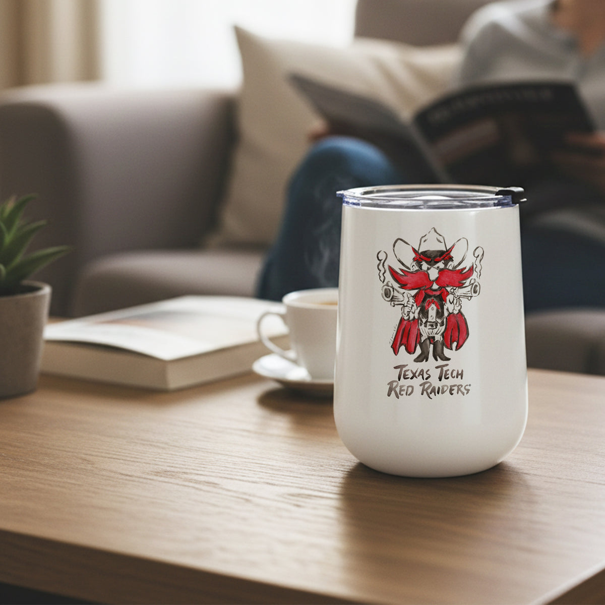 Texas Tech Red Raiders Mascot by Laura Wilcox 18oz Tumbler