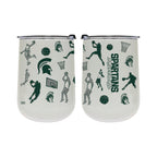 18oz Michigan State Spartans Basketball Sketch Stainless Tumbler