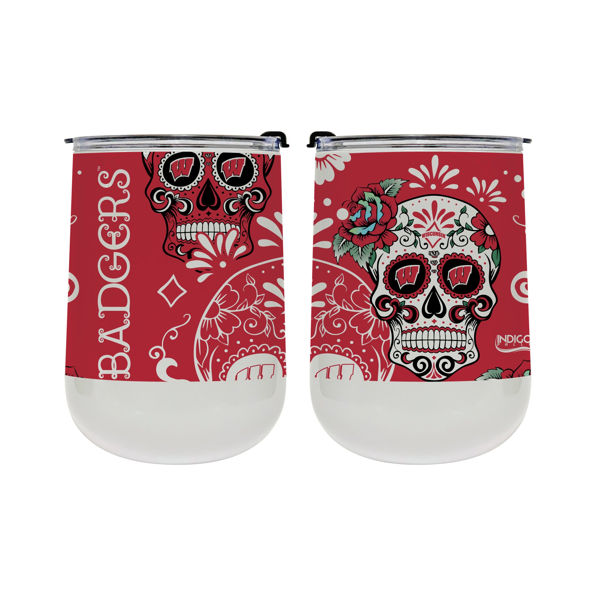 Wisconsin Dia de los Muertos 18oz tumbler