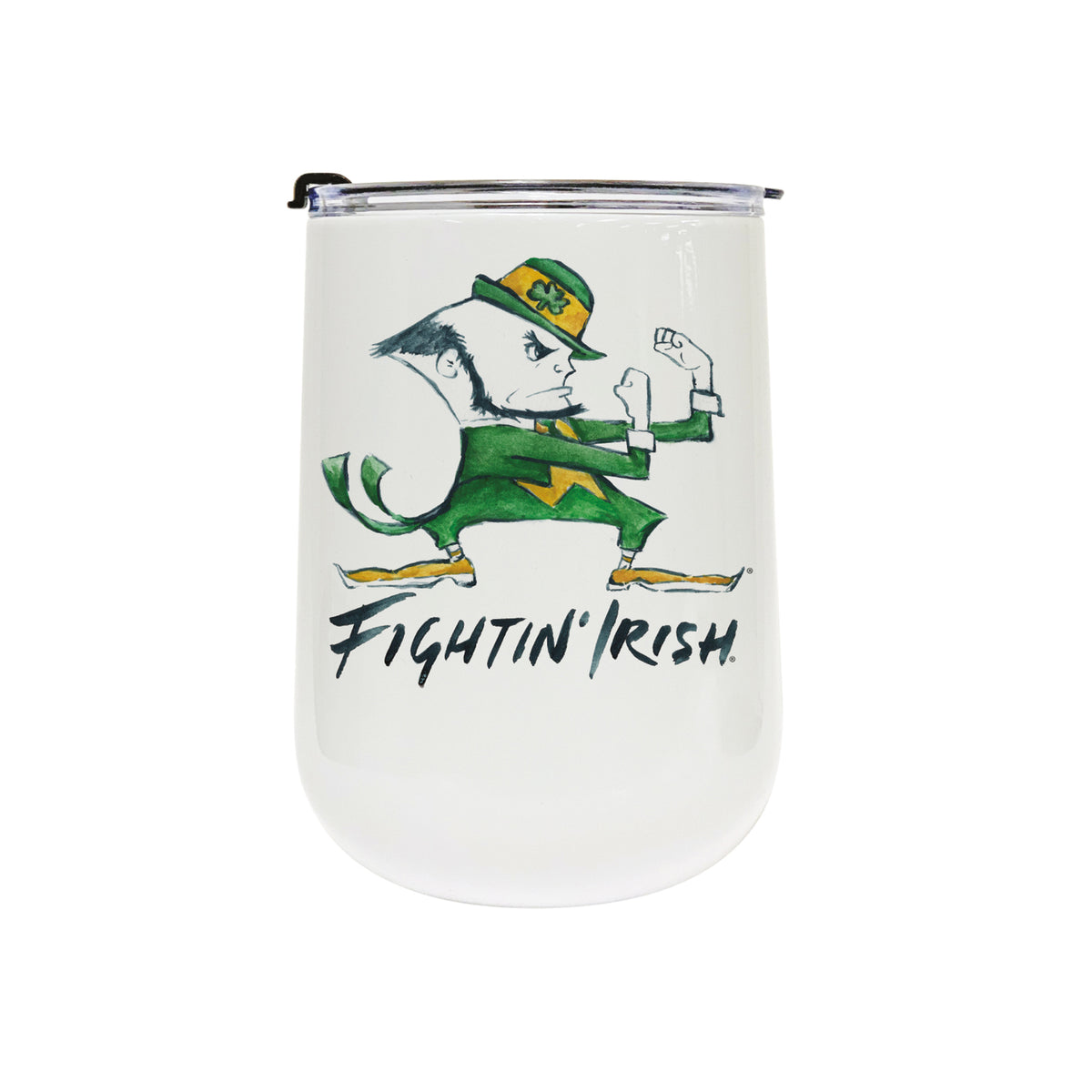 Notre Dame Fighting Irish Mascot by Laura Wilcox 18oz Tumbler