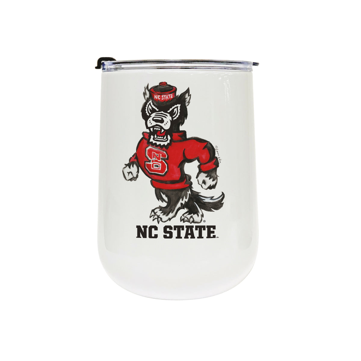 NC State Wolfpack Mascot by Laura Wilcox 18oz Tumbler