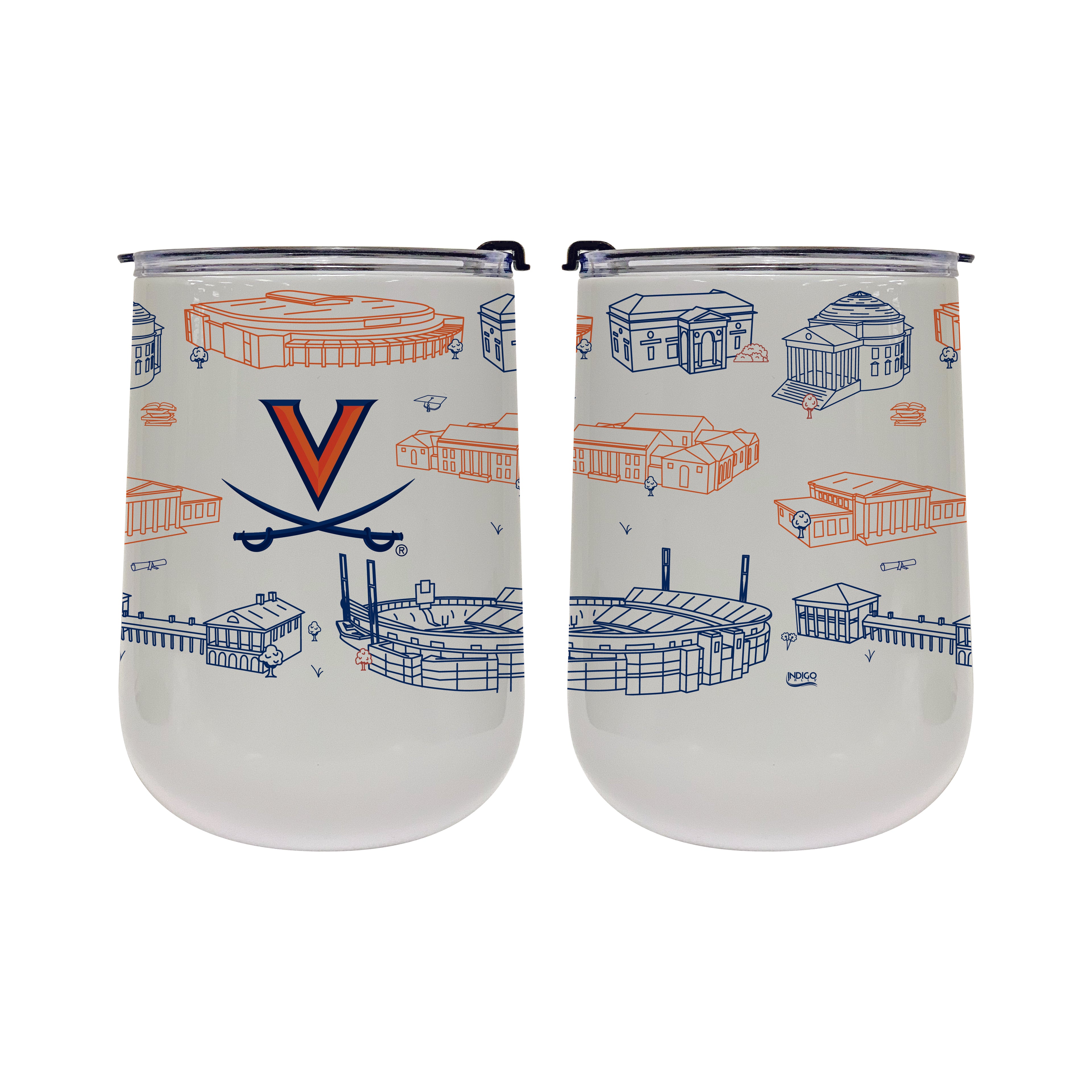 Virginia Cavaliers 18oz Campus Line Art Tumbler