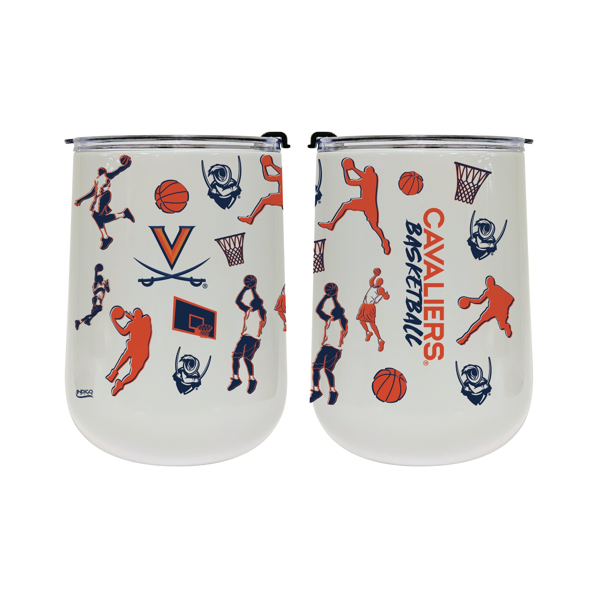 18oz Virginia Cavaliers Basketball Sketch Stainless Tumbler