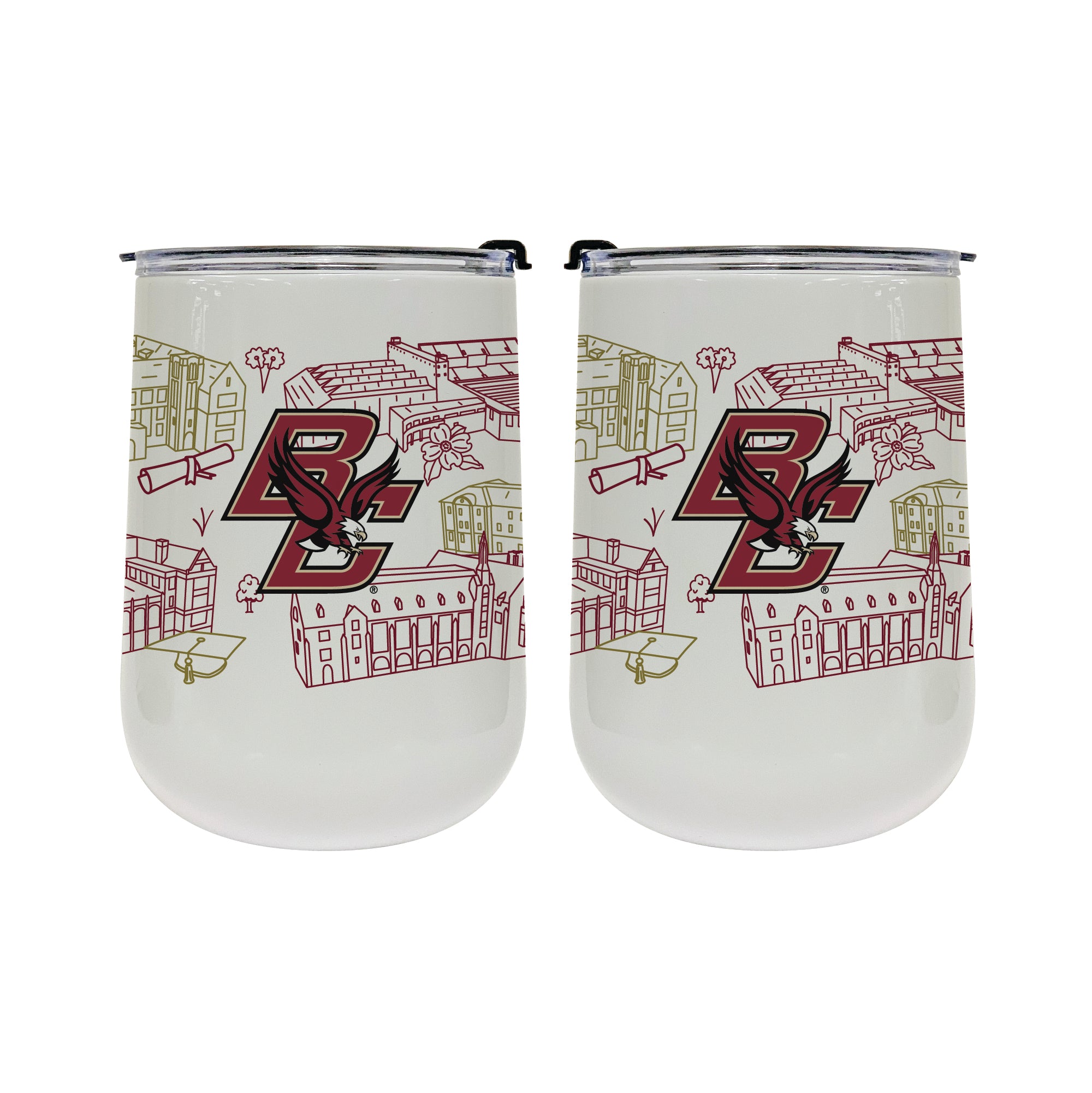 Boston College Eagles 18oz Campus Line Art Tumbler