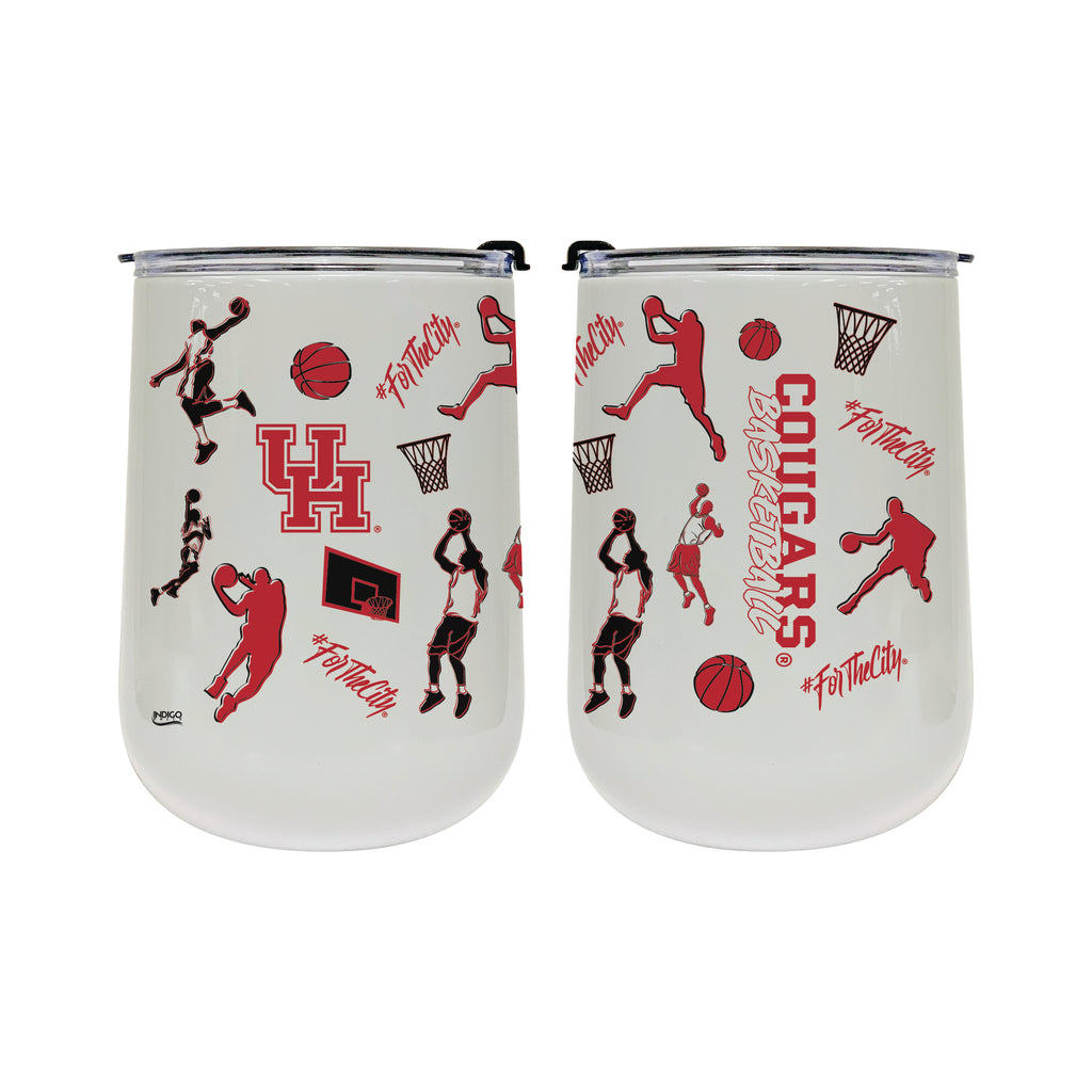 18oz Houston Cougars Basketball Sketch Stainless Tumbler