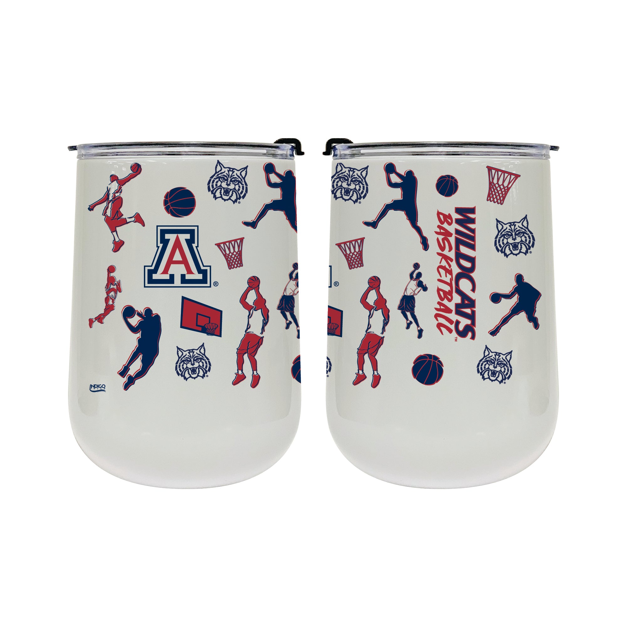 18oz Arizona Wildcats Basketball Sketch Stainless Tumbler