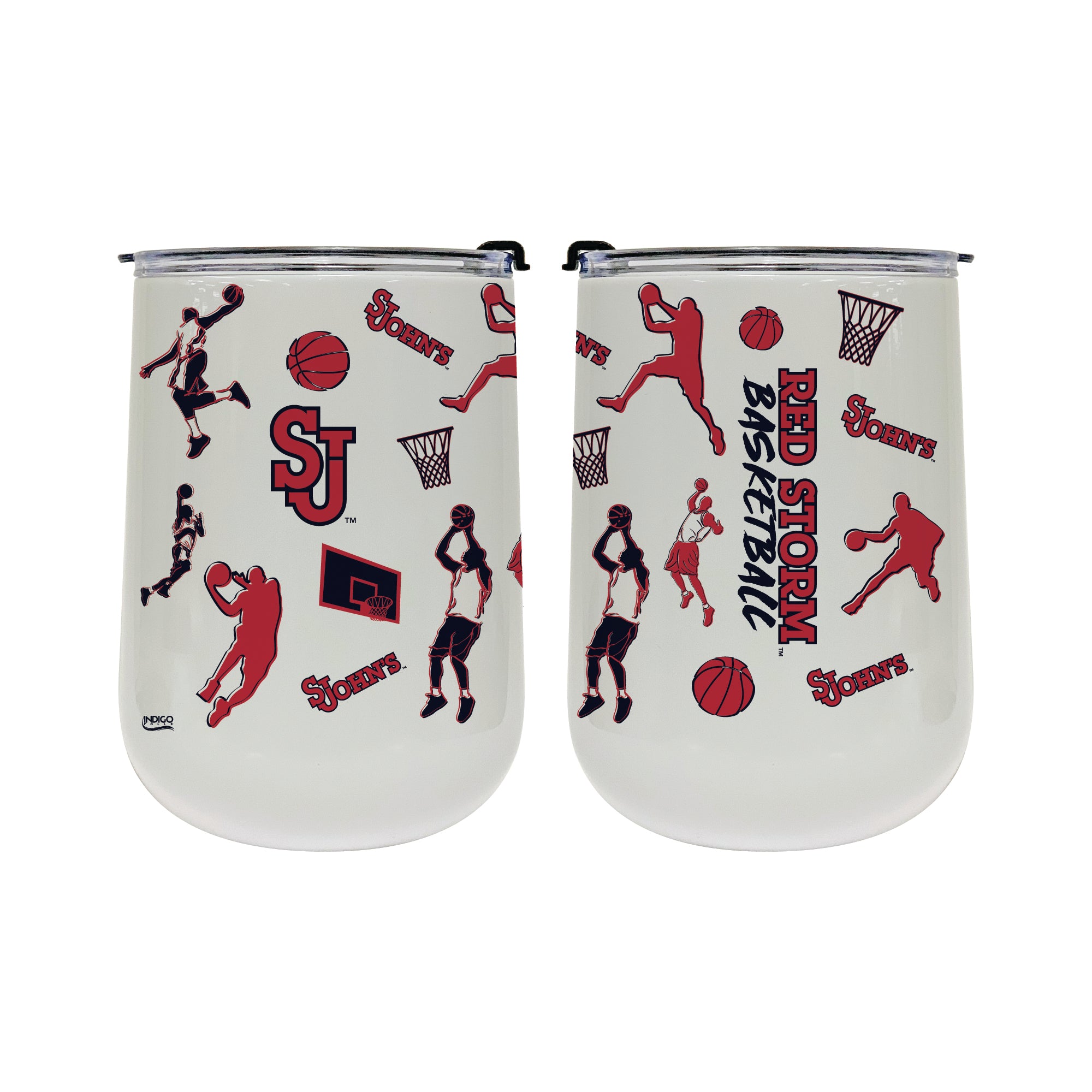 18oz St. Johns Basketball Sketch Stainless Tumbler