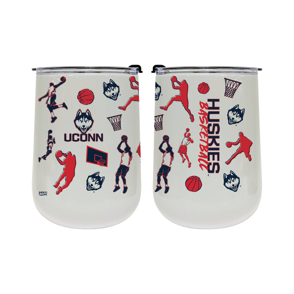 18oz UConn Huskies Basketball Sketch Stainless Tumbler