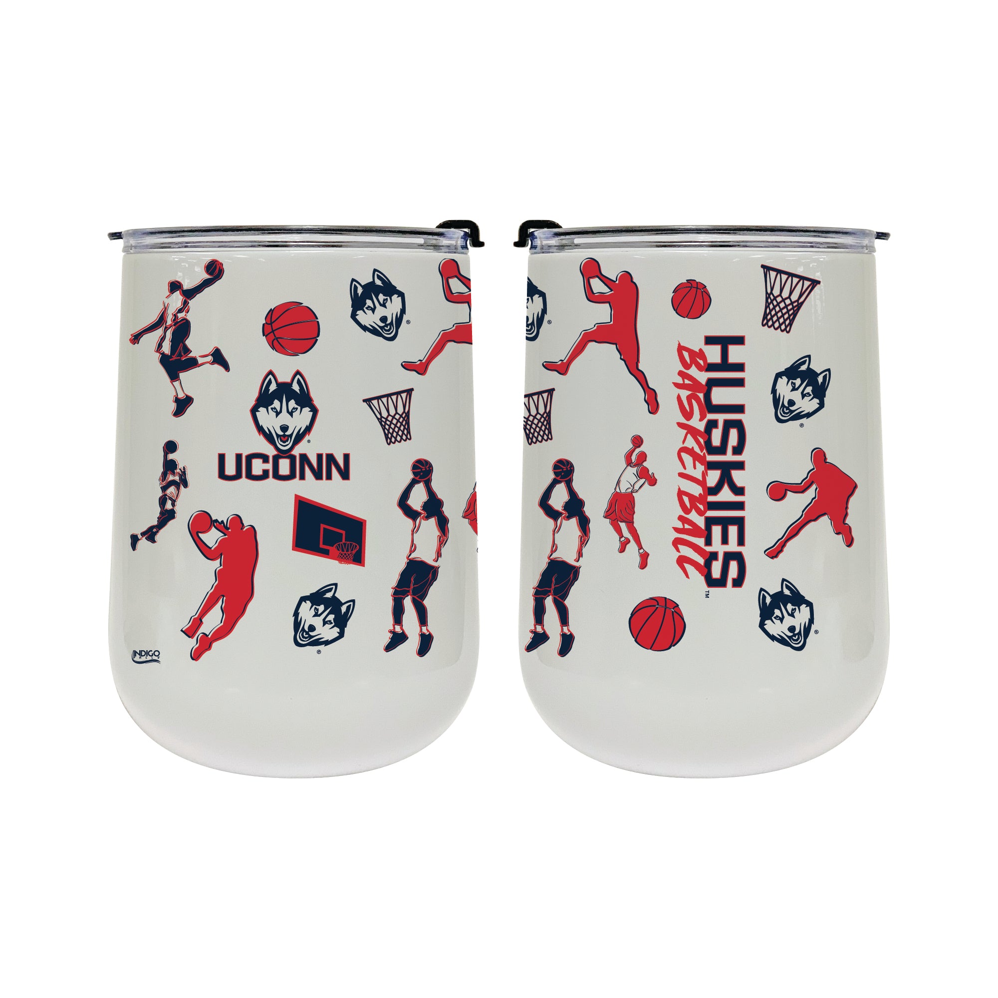 18oz UConn Huskies Basketball Sketch Stainless Tumbler