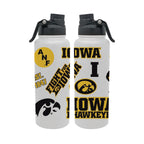 Iowa Hawkeyes 34oz Stainless Steel Medley Aqua Bottle