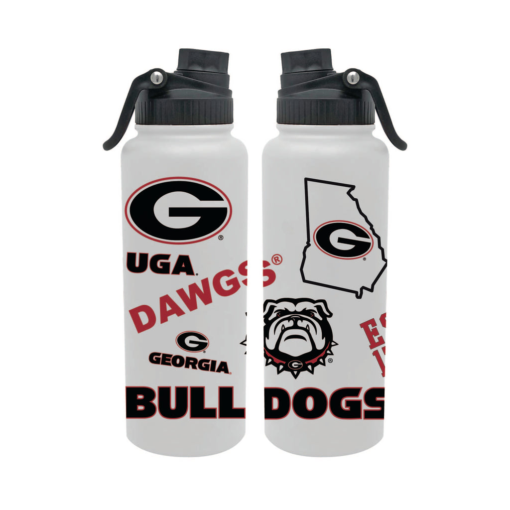 Georgia Bulldogs 34oz Stainless Steel Medley Aqua Bottle