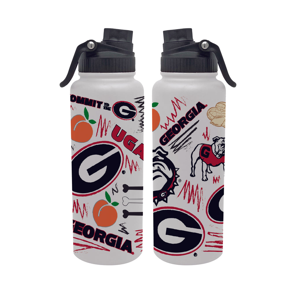 34oz Georgia Bulldogs Local Aqua Bottle