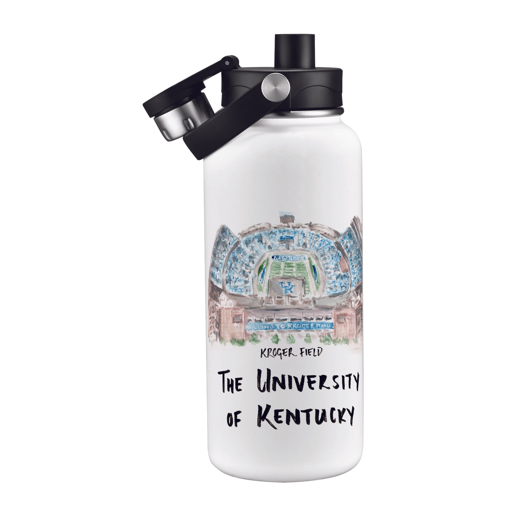 Kentucky Wildcats 34oz Aqua Bottle by Laura Wilcox