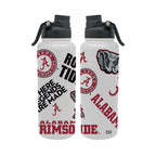 Alabama Crimson Tide 34oz Stainless Steel Medley Aqua Bottle